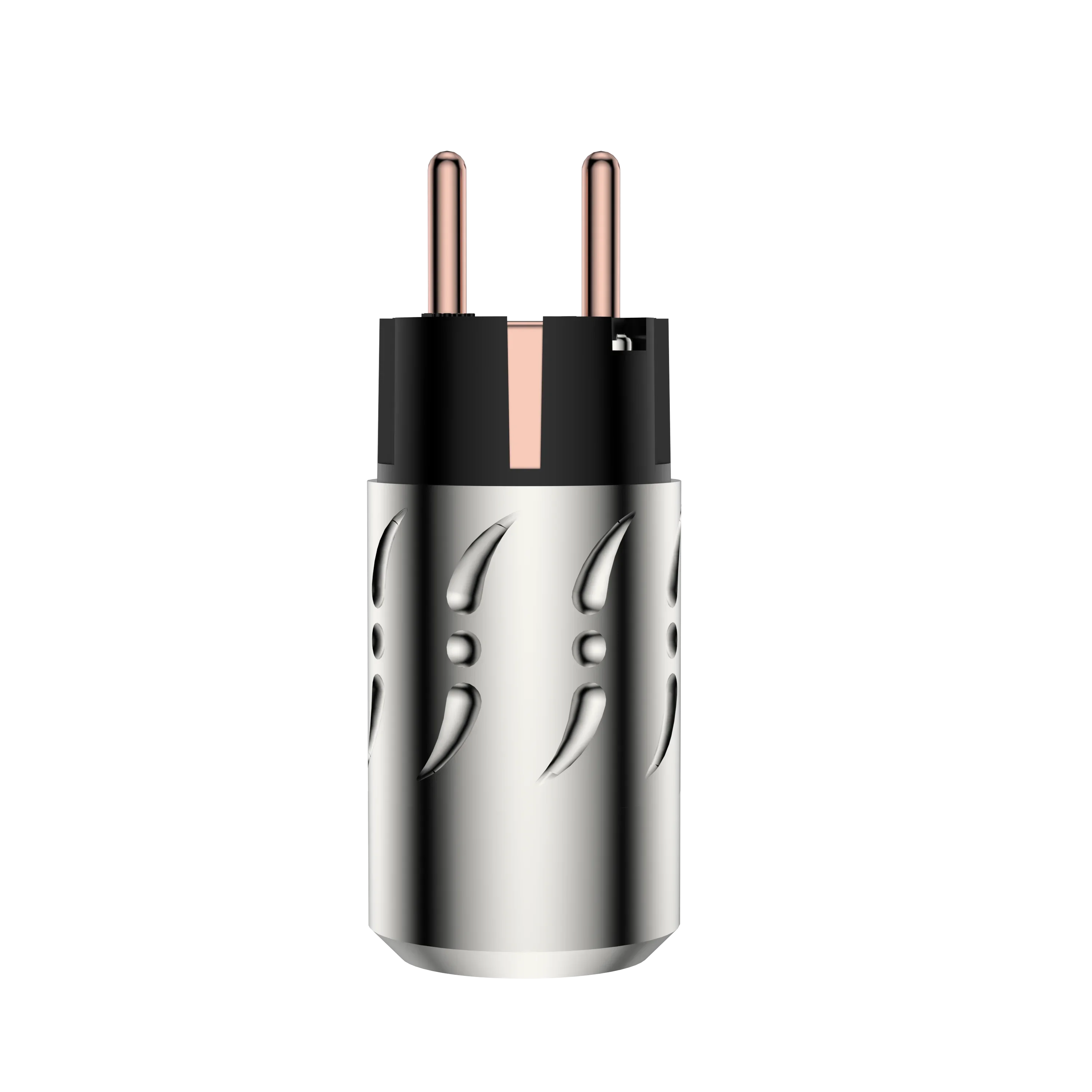 Paar Viborg VE502+VF502 Aluminium Reines Kupfer Schuko Netzstecker Europäischer Standard Stromanschluss IEC Buchsenstecker