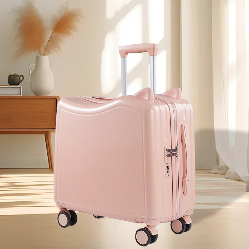 A child's suitcase can be used as a girl's portable suitcase for riding an 18-inch combination trolley