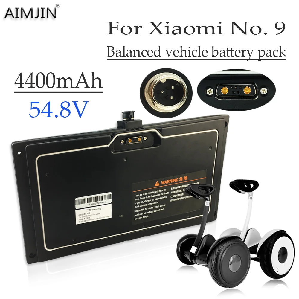 

54.8V 4400mAh 3-pin Li-ion battery pack can be connected to the APP, suitable for the Xiaomi No. 9 balanced car battery