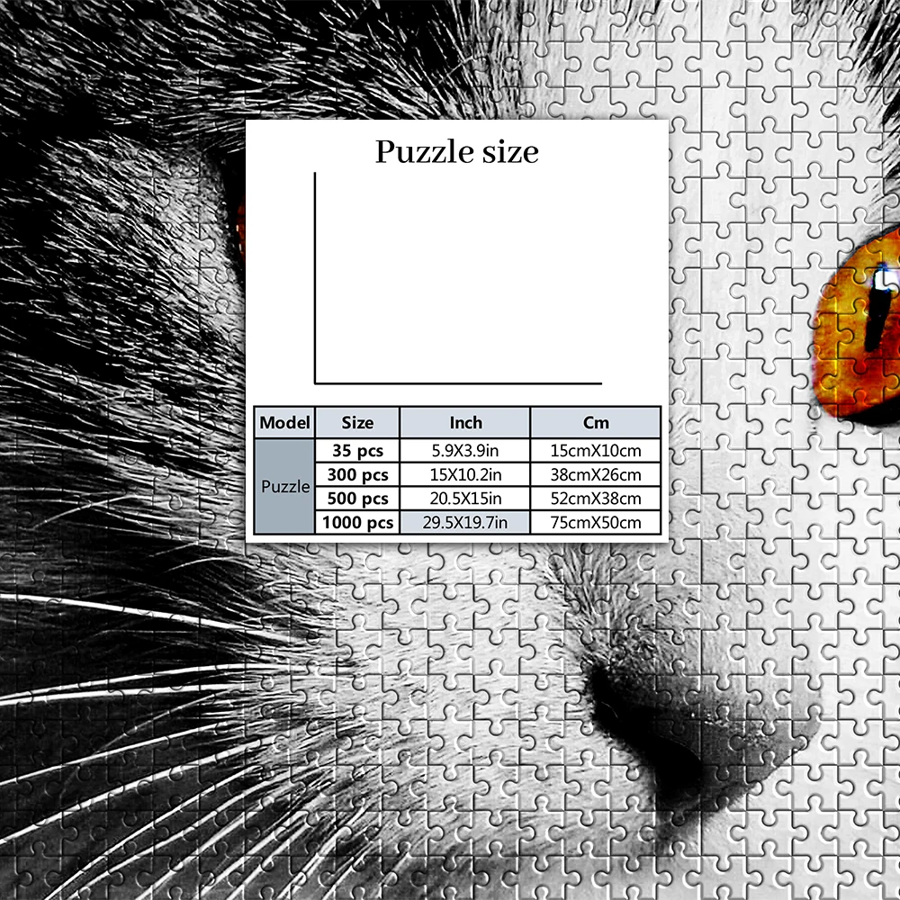 35/300/500/1000pcs Personalized Custom Photo Puzzle Pet photo DIY Photo Puzzle Portrait Handmade Birthday Gift Upload Photo view 2