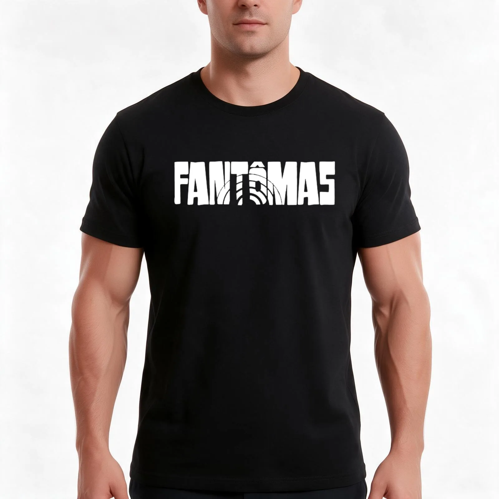 Fantomas logo T-Shirt, Summer Casual Cotton Tee, Oversized Streetwear Tops, Vintage Graphic Print, Loose Fit Short Sleeve