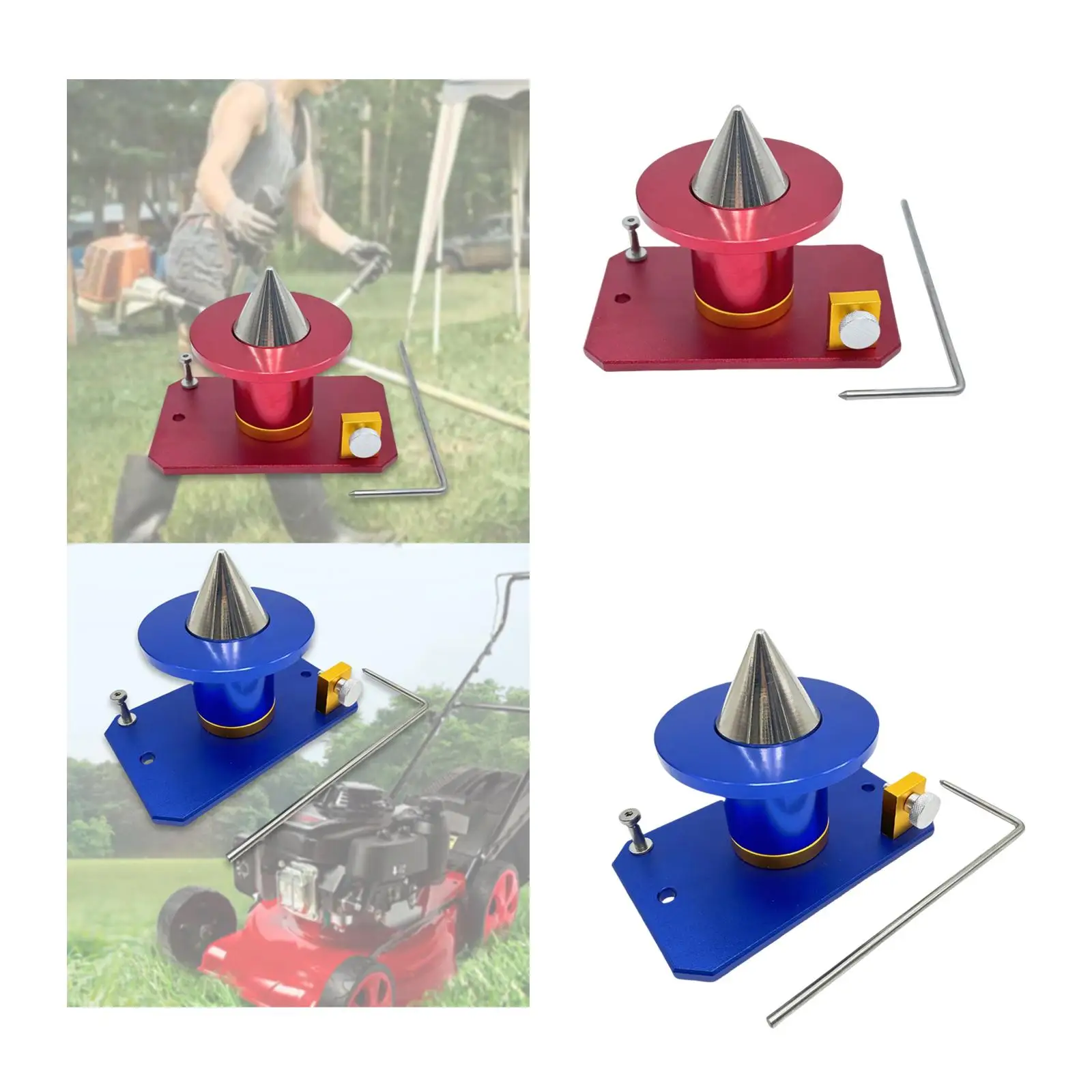 Lawn Mower Blade Balancer Adjustable Holder Easily Install Wall Mounted