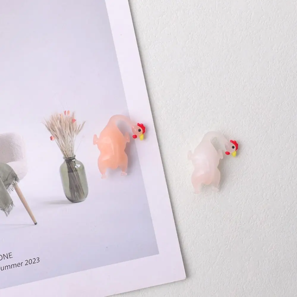 10pcs Color Changing Roast Chicken Ornament Temperature Reminder Uv Sensitivity Car Hanging Pendant PVC interior Accessories