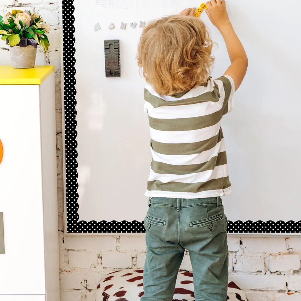 12Pcs Magnetic Bulletin Border PVC Decorative Trim for Bulletin Board Classroom Whiteboard Magnetic Border Festival Supplies
