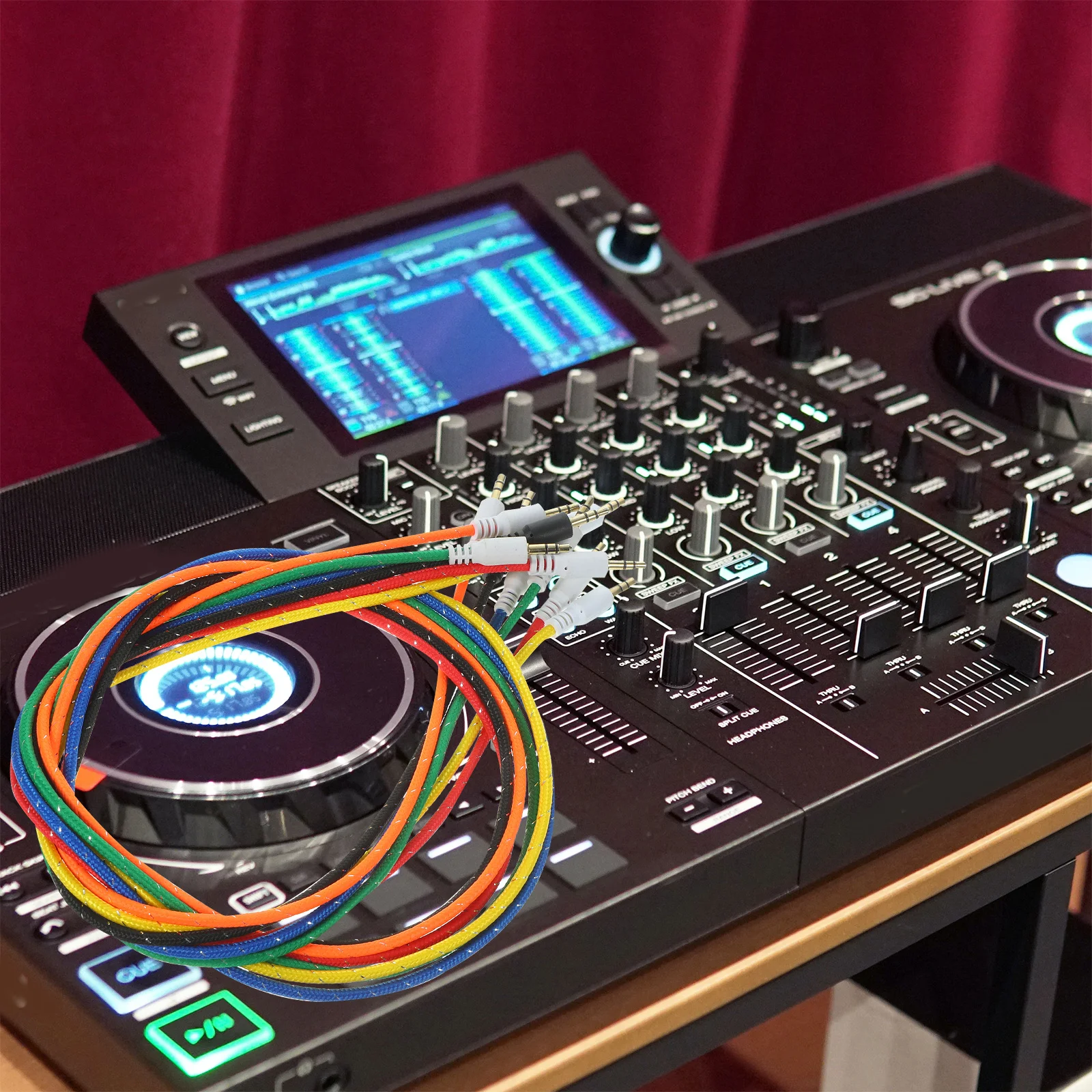 

5pcs 3.5Mm Audio Cable Male To Male Aux Cord For Car Stereo Speaker Headphone Extension Durable Wear-Resistant Coating