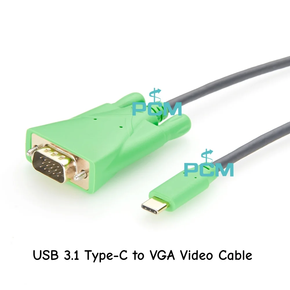 usb-c-vgaケーブル-usb-31-type-c-オス-vga-オス-hd-1080p-ビデオコンバーターアダプターコード-ノートパソコン、コンピューターモニター、プロジェクター用