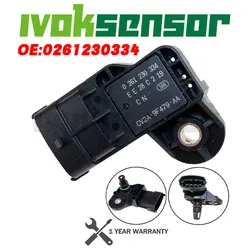 Brand New Manifold Absolute Pressure Sensor Map Sensor For Ford Fiesta MK6 Focus MK3 Escape 1.6 0261230334 CV2A9F479AA 1751185