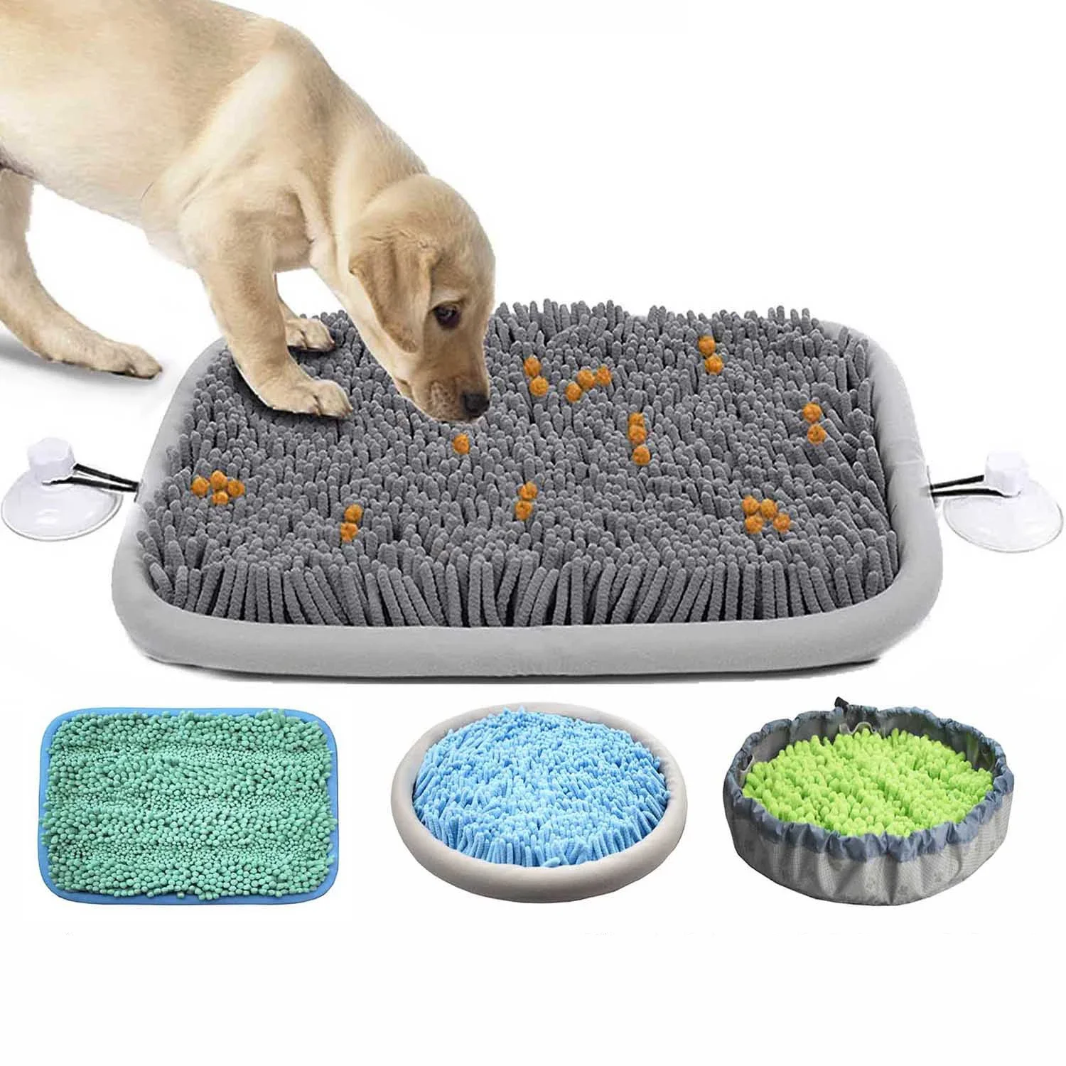 

2022 new antiskid material pet olfactory pad dog olfactory training blanket pet slow food blanket