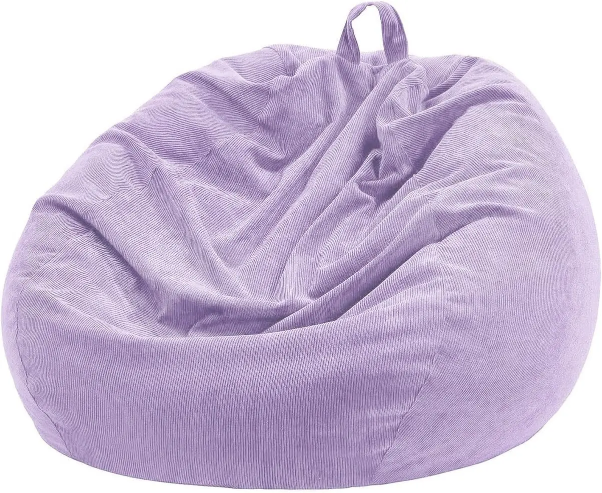 

Soft Corduroy Bean Bag Cover for Kids Adults Stuffed Toy Storage 200L No Filler