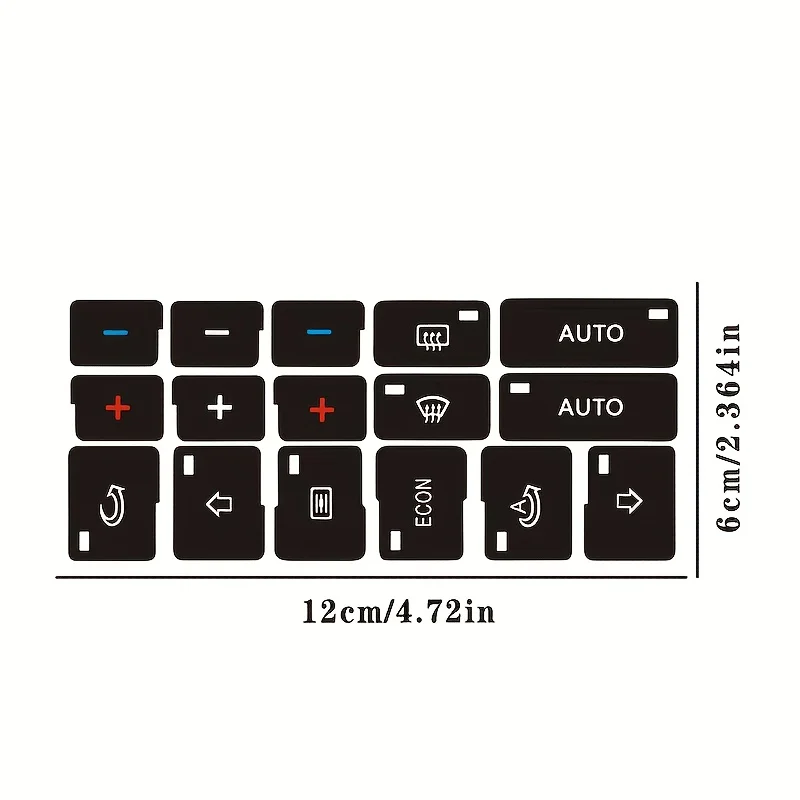 1 Set Car Air Conditioner Button Repair Sticker For A4 B6 B7 2000-2008 AC Switch Decor Decal
