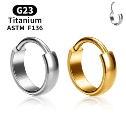 ASTM F136 G23 Titanium Piercing Round Earring Hoops 16G Hinged Segment Septum Nose Rings Tragus Cartilage Helix Body Jewelry