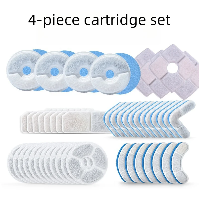 4PCS Pet Water Filter Cartridge Water Dispenser Filter Cartridge Replacement Multi-Filter Cotton Purification of sewage impuriti