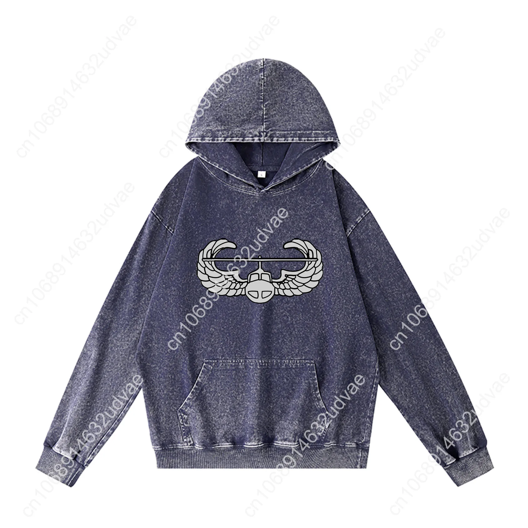 Air Assault Wings Hoodies Retro Hooded Sweatshirt Man Woman Teenager Vintage Pullover Sweat Shirt with Pocket Customized Tops