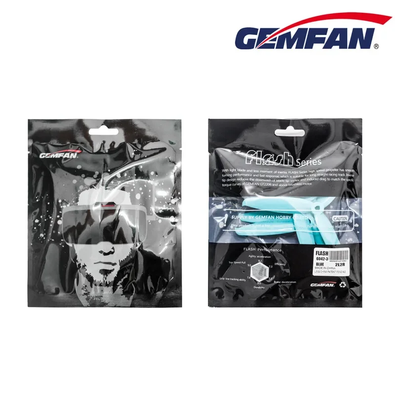 Gemfan Flash 6042 6x4.2x3 3-Blade Propeller CW/CCW for 6inch FPV Drone, Smooth Steady Alternative to 5152S, 2-Pairs