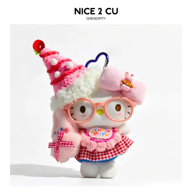 

Kawaii Hellokitty Bag Pendant Cute Backpack Decor Soft Plush Doll Keychain High Grade Fashion Hanging Ornament Daily Accessory