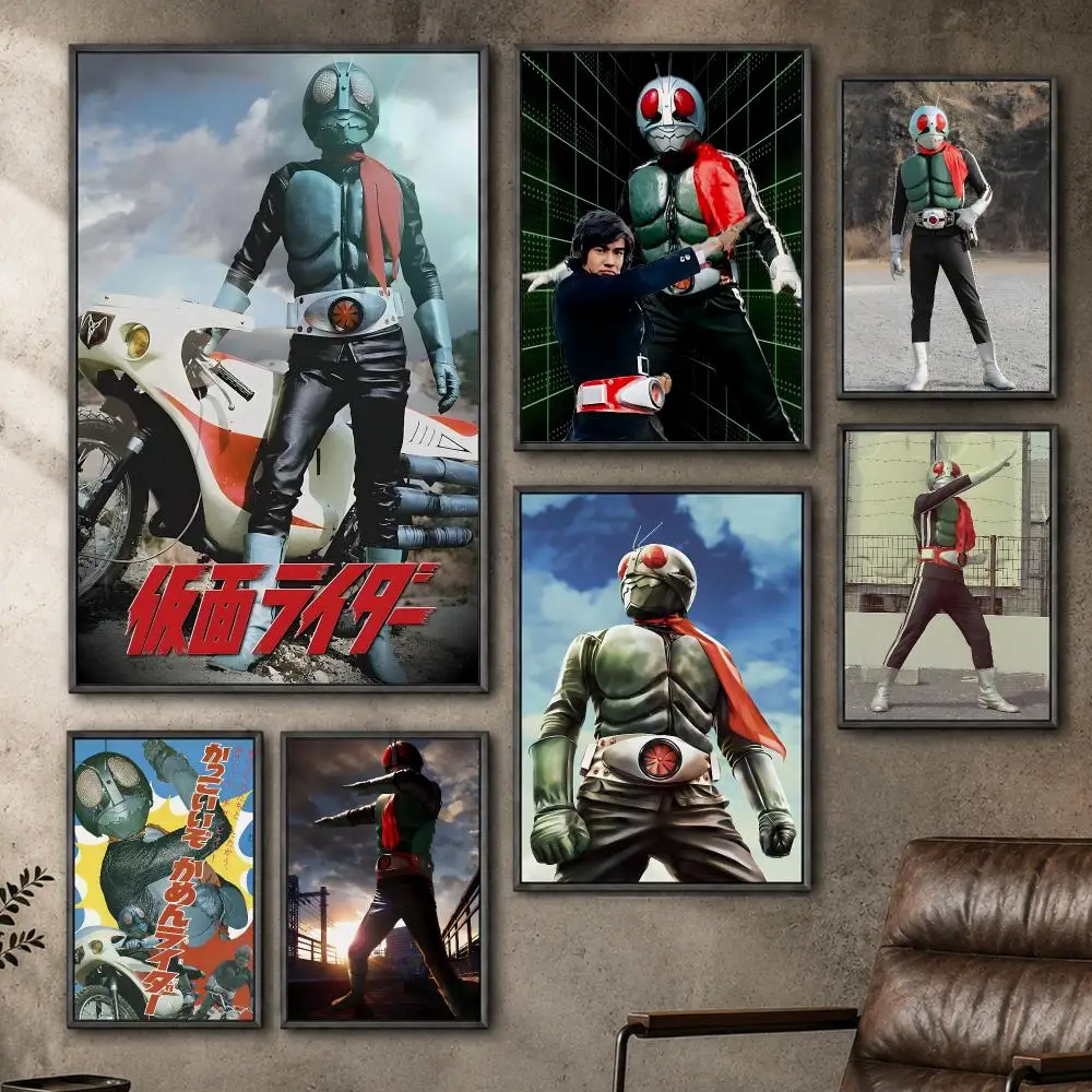 Series Kamen Rider No. 1 Tokusatsu Hero Poster  PP Self Adhesive Home Garage Dorm Bar Wall Decor Aesthetic Retro Gift