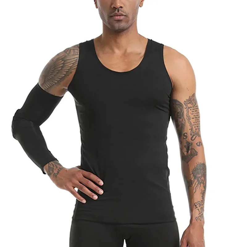 Laufweste für Herren, Kompression, Fitnessstudio, Sport, Bodybuilding, Fitness, Workout, Sommer, atmungsaktiv, lässig, schnell trocknend, Trainings-Unterhemden