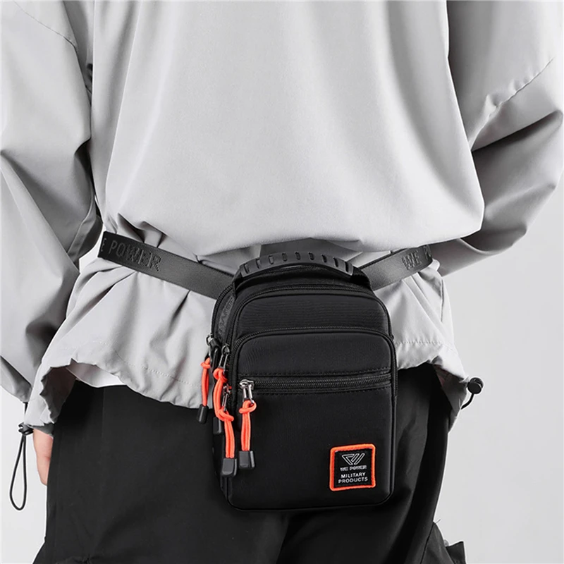 Tamanho médio moda masculina náilon bolsas casuais crossbody um ombro saco ao ar livre grande capacidade de negócios viagem trabalho carteiras