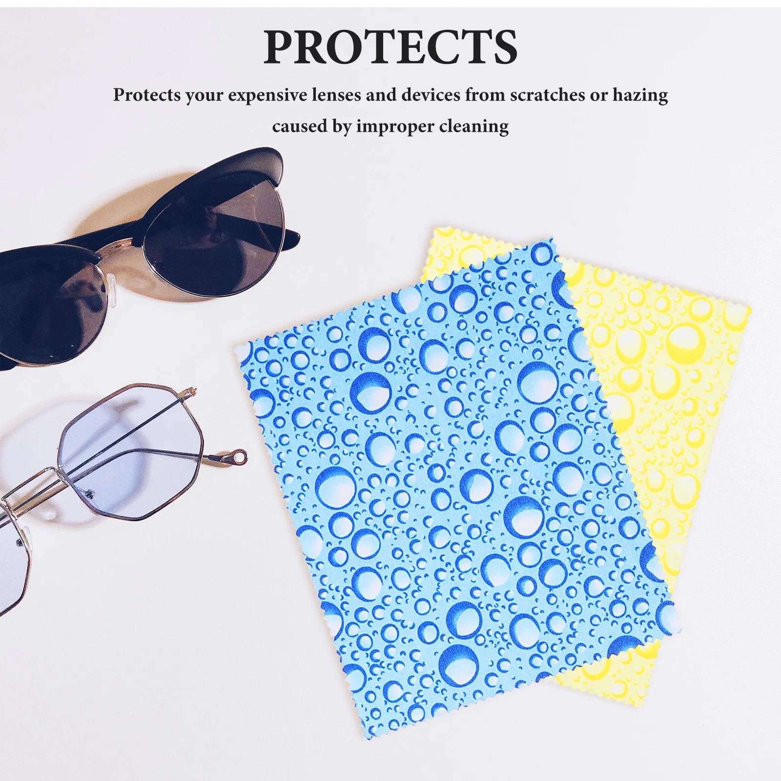 

10pcs Glasses Cleaning Cloths Reusable Lens Wipes Anti-Scratch Dust Oil Remover For Eyeglasses Screens Tvs Cameras Smartphones