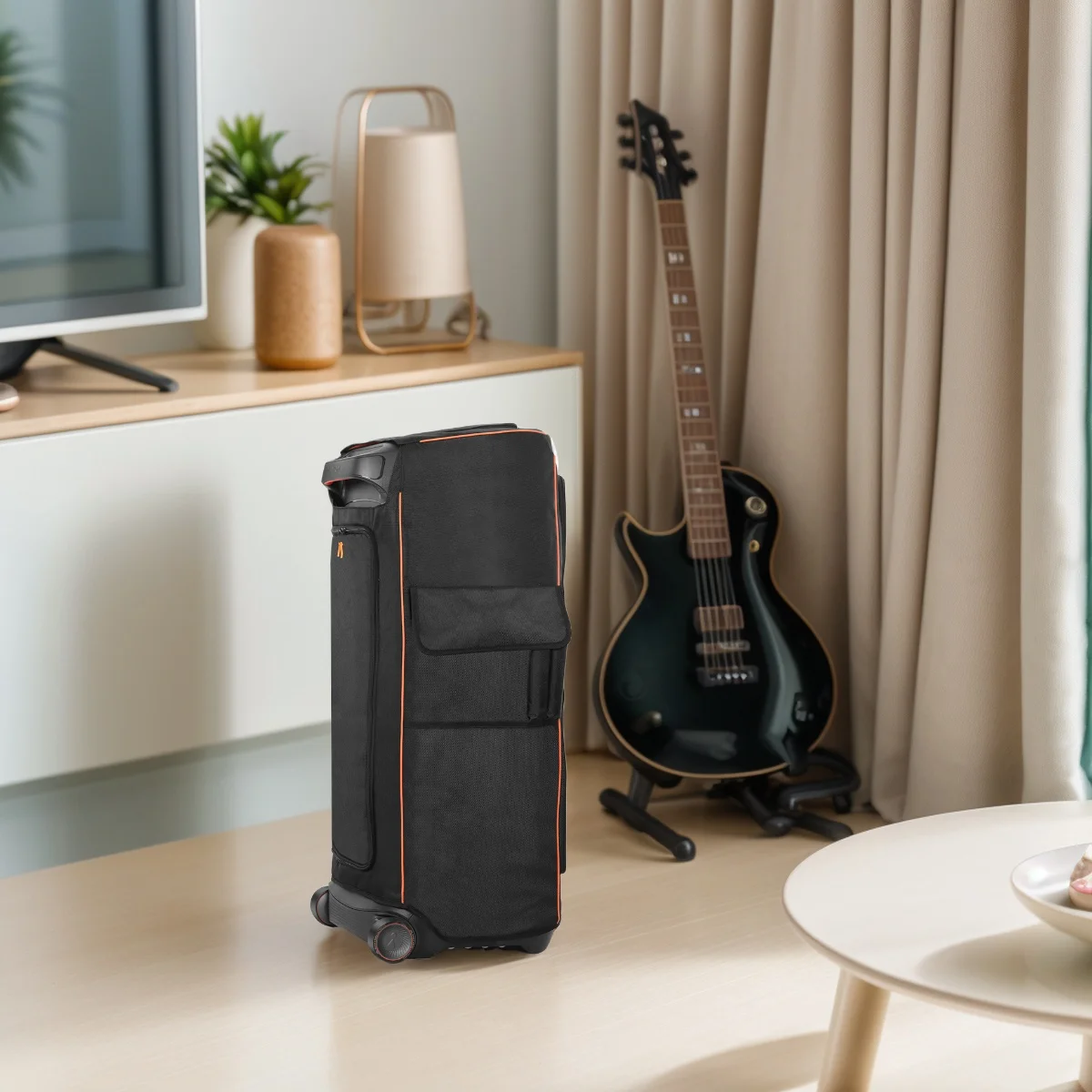 Dust Cover Protective Case with Side Storage Pocket Speaker Case Slip Sleeve Multifunction Bag for JBL Partybox  Speaker