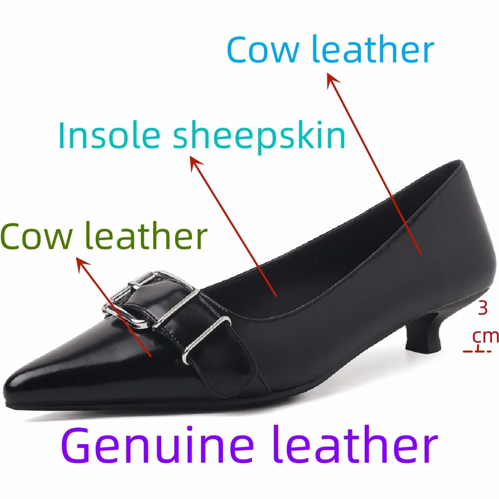 【EUNICE YUN】New Fashion Brand Genuine Leather Pointed Toe Women Slingbacks Sexy High Heels Concise Party Dress Shoes 33-40