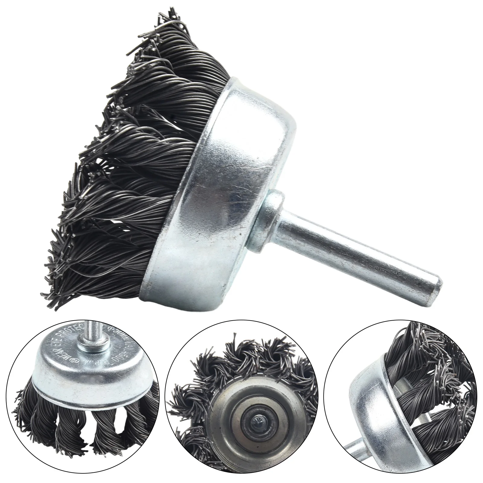 

Removal Wire Brush Drilling Tool Parts Metal Wheel Cup Crimped 1/4" Shank Grinder Drill Attachments Accessories Rust