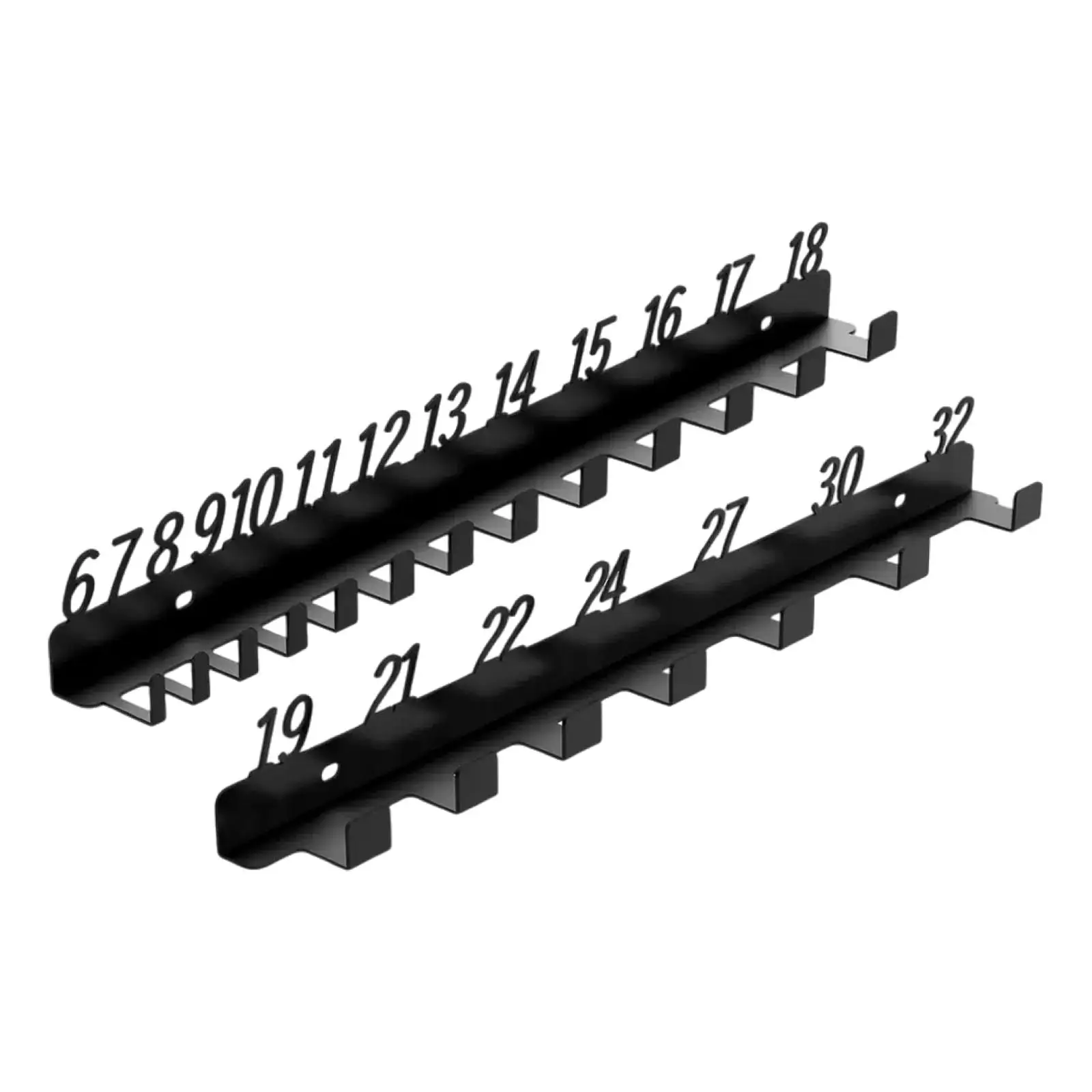Space Efficient Wrench Organizer Wall Mounted Metal Bracket for Workshop Tool Holder Drawers and Home