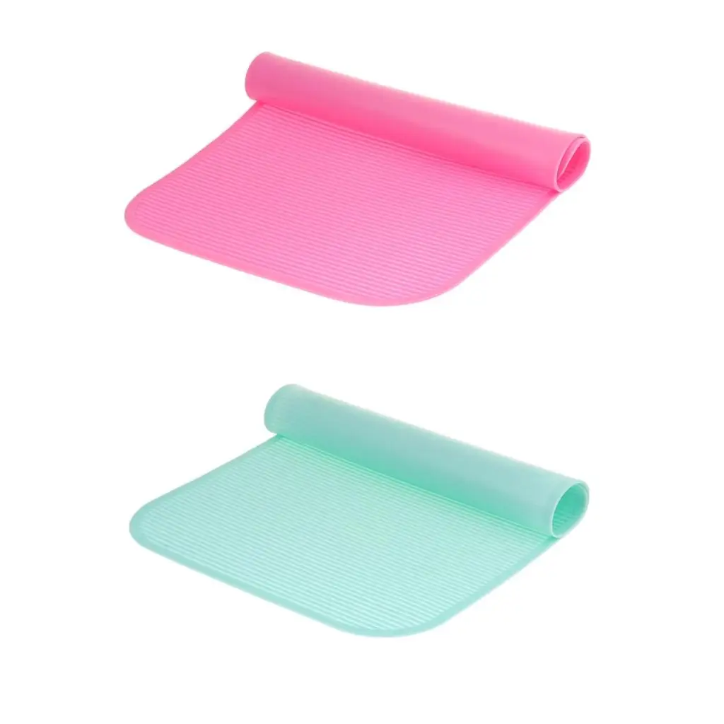 Estera de alimentación impermeable para mascotas, cuenco de agua antideslizante, mantel individual, bandeja rosa/verde