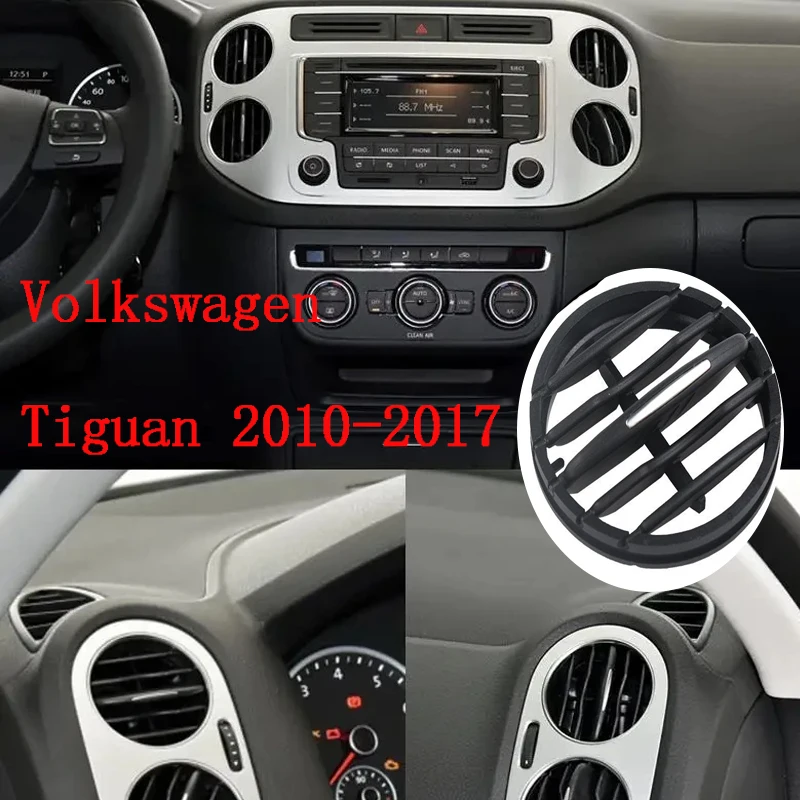 ช่องแอร์แบบคลิปสำหรับภายในรถ Volkswagen Tiguan 2010-2017กระจังหน้าปรับอากาศภายในรถยนต์ VW แผงอากาศแบบพับได้