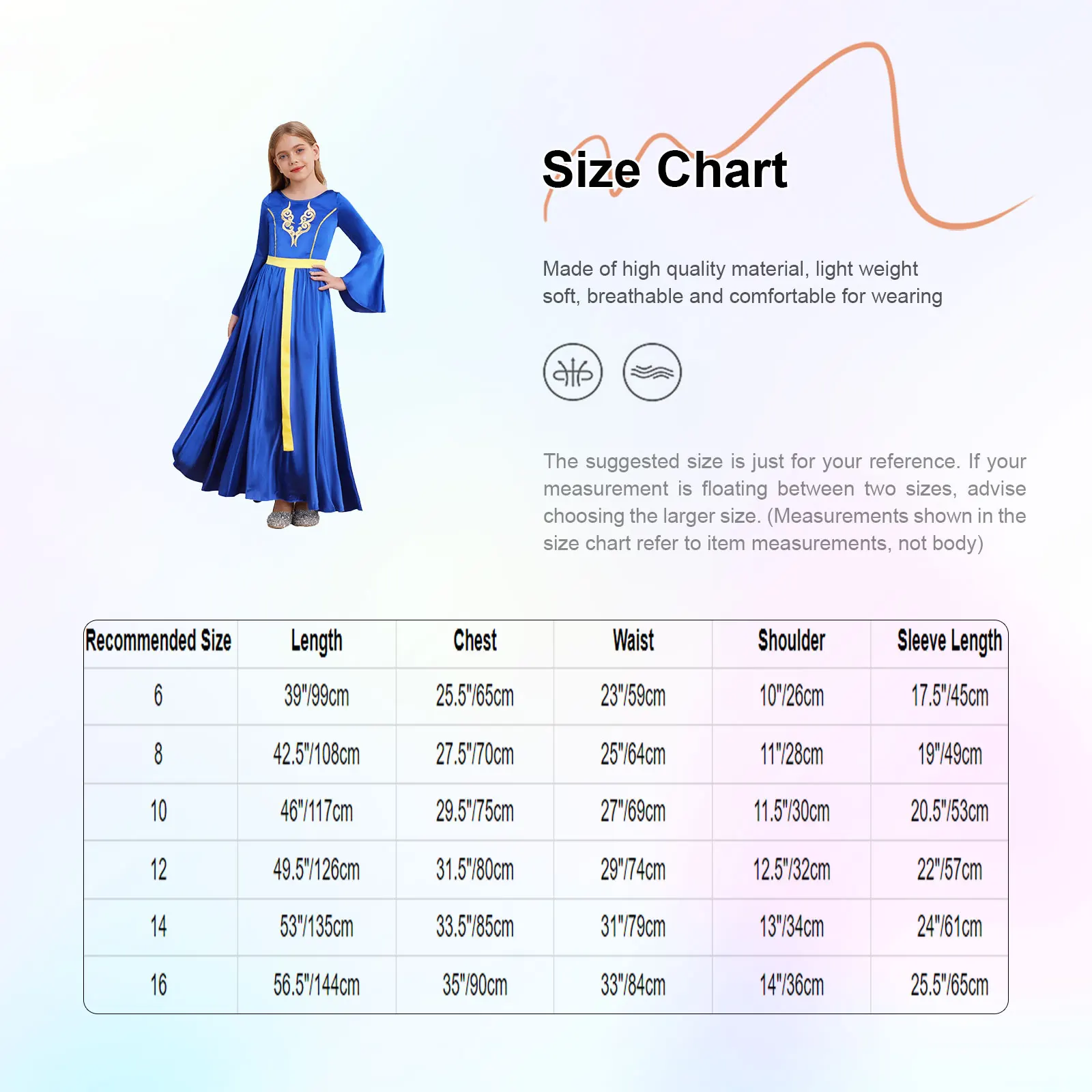 Kids Girls Medieval Renaissance Costume Halloween Cosplay Party Dress Flare Sleeve Sequins Dress for Carnival Roleplay Dress Up