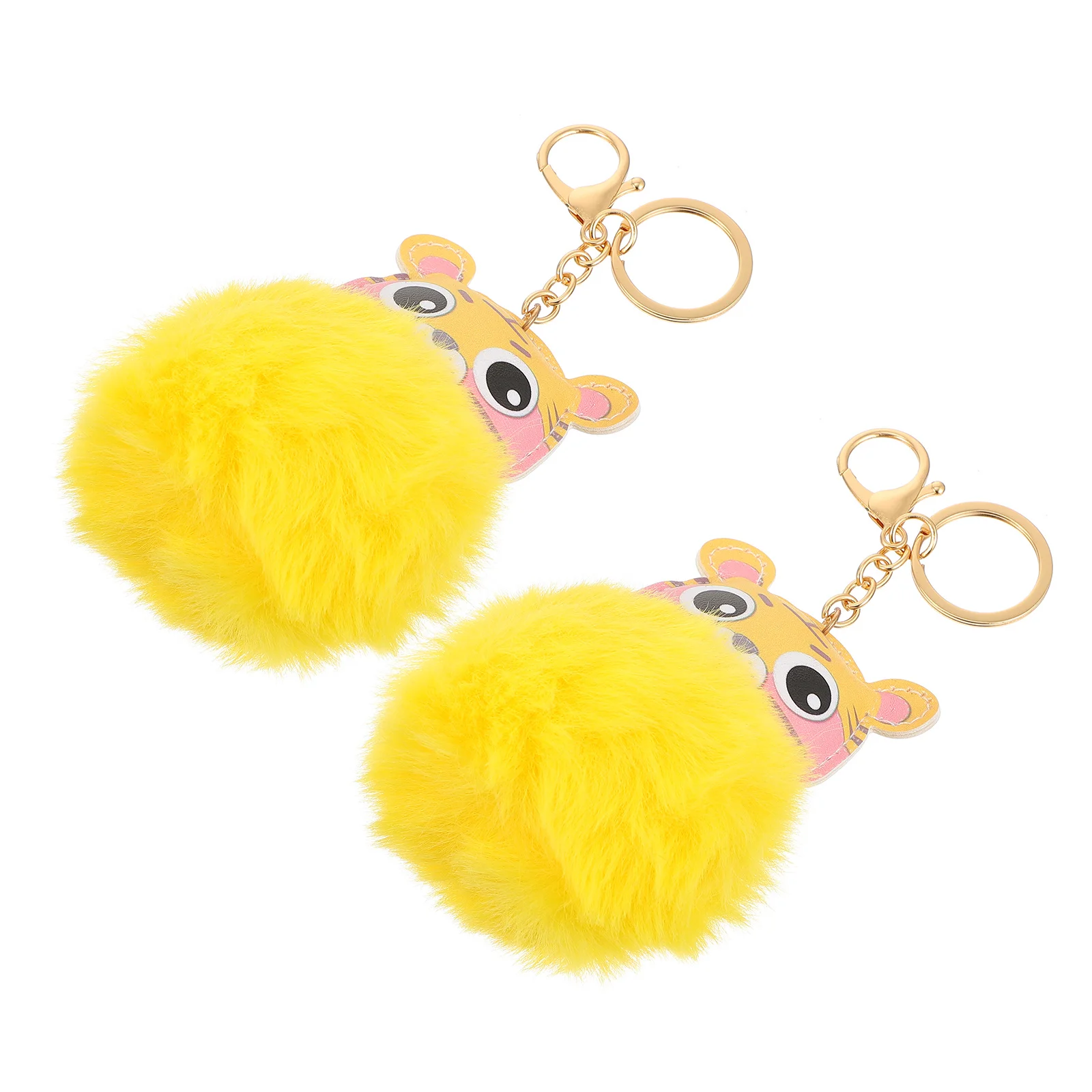 

2 шт. уникальные брелки с тигром, мультяшные брелоки для ключей, сумка, кулон, декор, подвесные аксессуары в виде животных, идея подарка, сумка, подвески