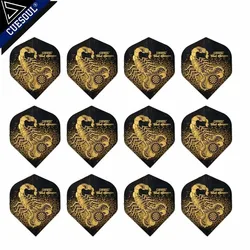 CUESOUL 12PCS Dart Flights Set Darts Pin Accessories Leaves Brown Scorpion