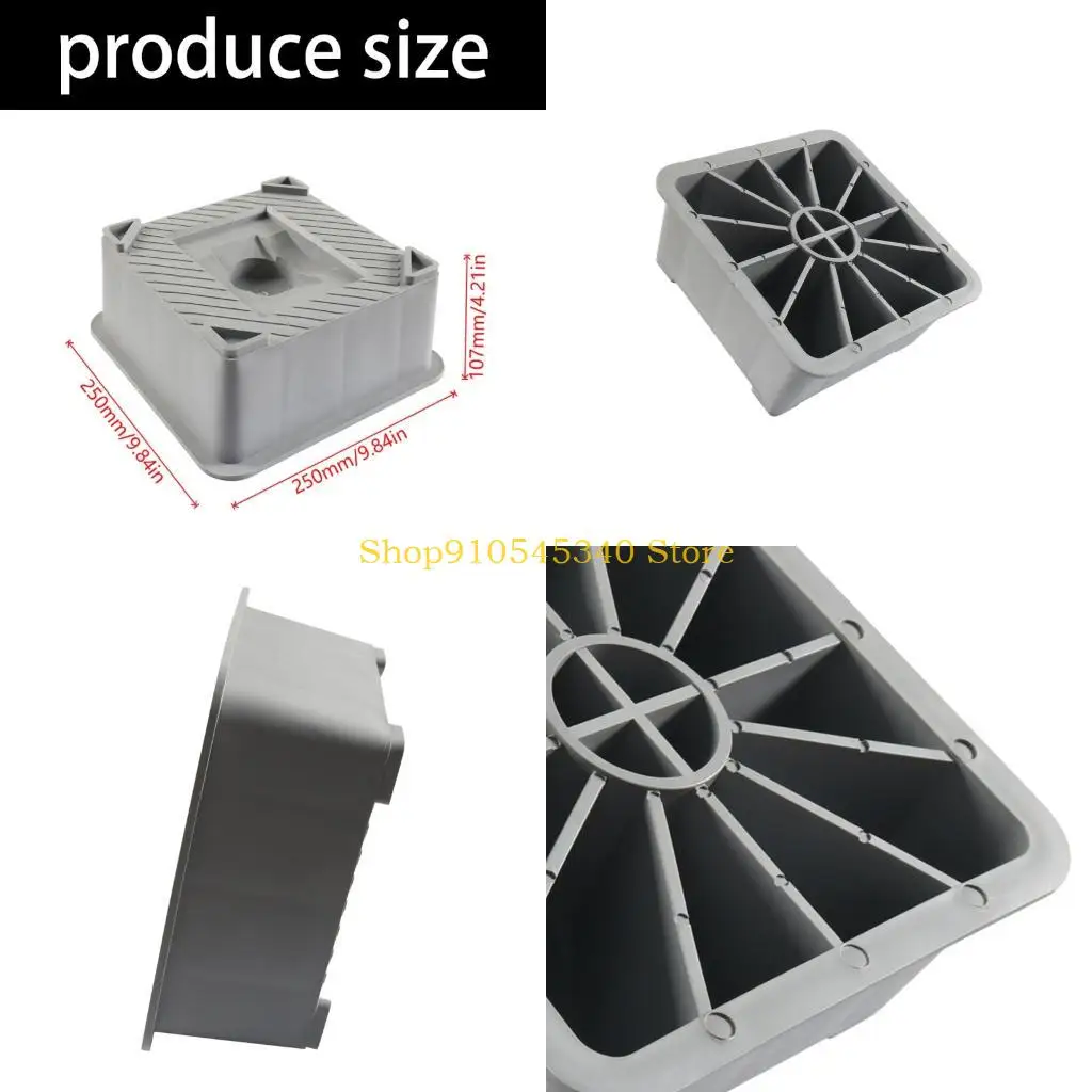 

U2JA Anti Skid Jacks Support Blocks Thick Rubber Leveling Pads High Density Rubber Leveling for Secure Vehicle Stabilization