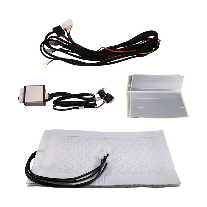 

Built-In Car Seat Heater Kit Universal 2 Seats Heating Pad 3 Level Control Switch System