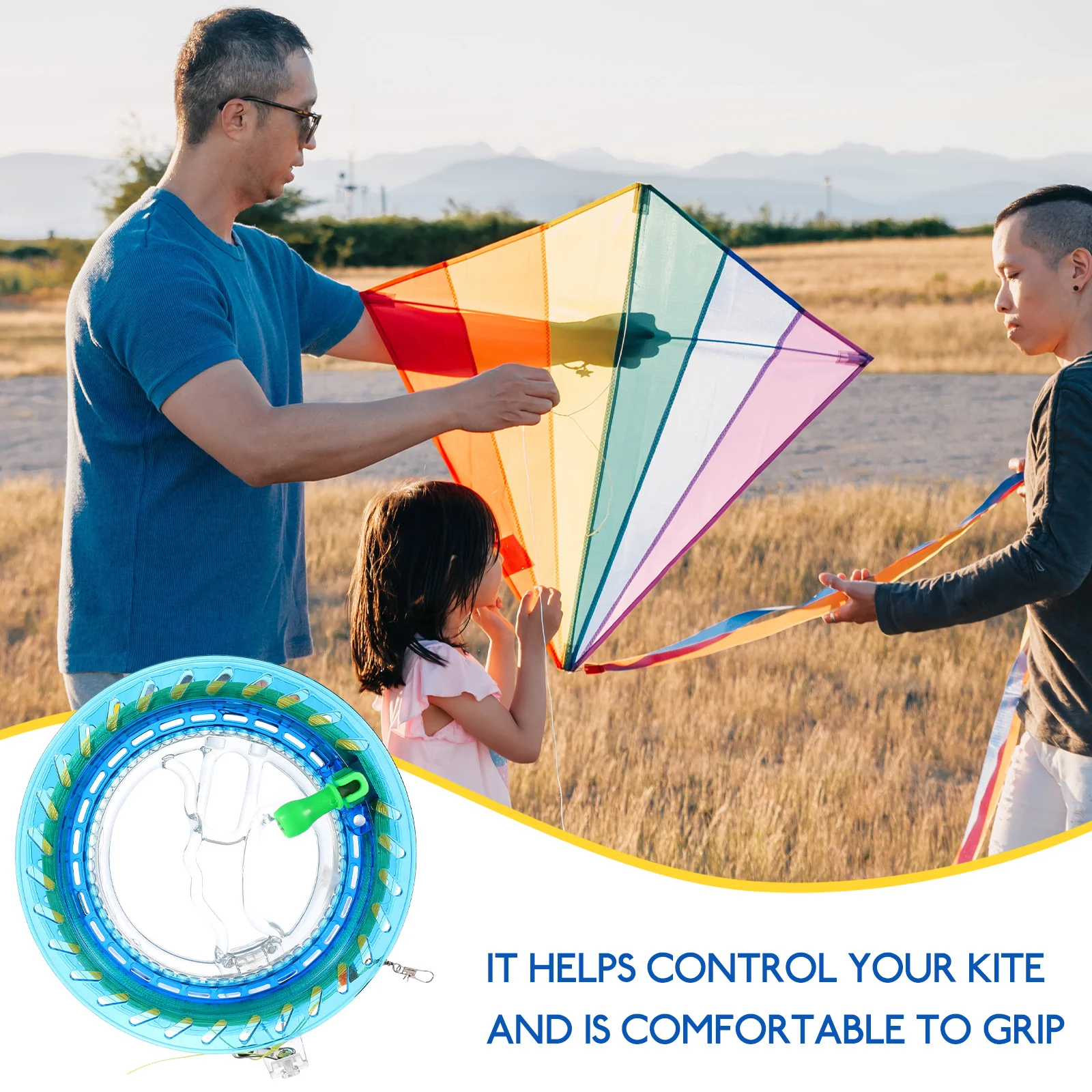 Onbreekbaar lagerhaspelopwinder Krasbestendig spoelhandvat voor buitenvlieger Flying Control Kite