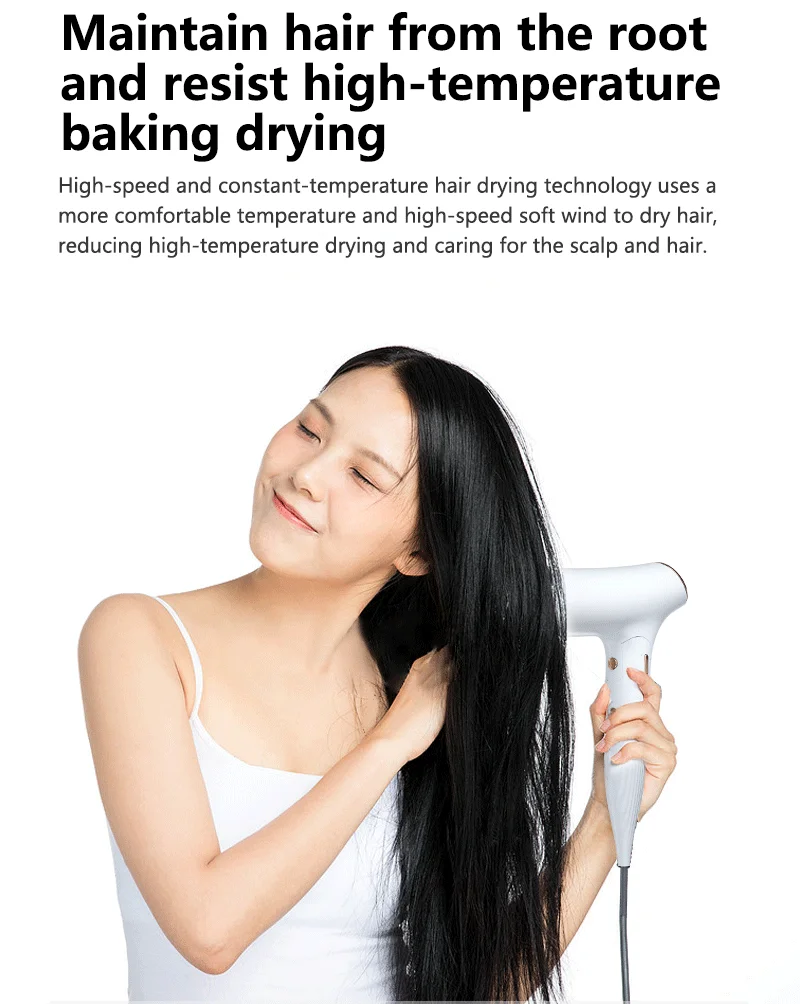 المهنية طوي الأيونية محرك تيار متردد فرشاة مجفف الشعر عالية السرعة إعدادات الحرارة الساخنة تكنولوجيا الأيونات السالبة للفندق المنزلية #6