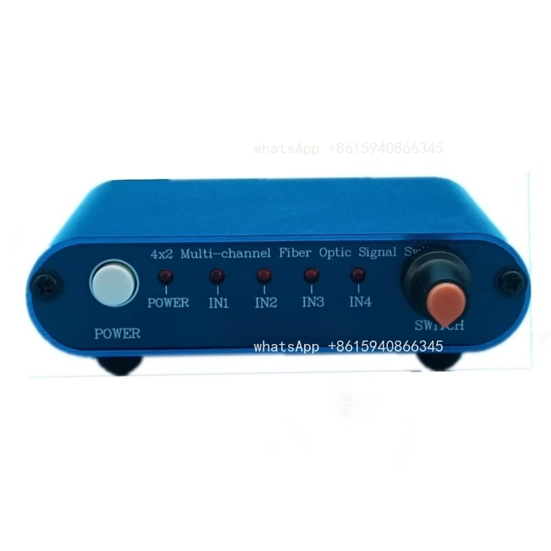 High-end 4 in 2 out multiplexed fiber optic switch selector fiber shaping
