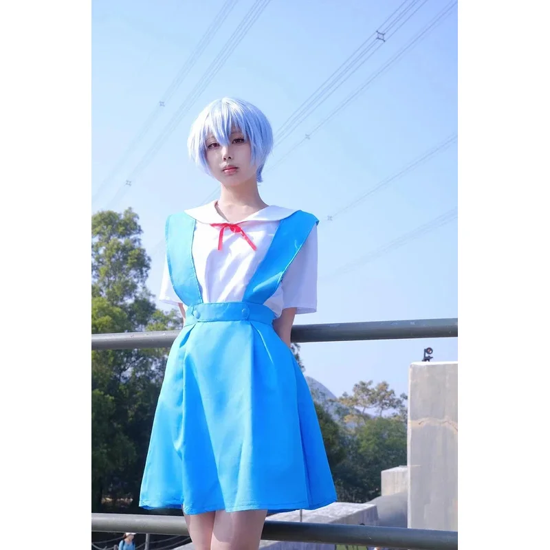 Uniforme Escolar Anime Evangelion para Mulheres e Meninas, Traje Cosplay, Loli, Rei Ayanami, Roupas Loli, Evangelion, Novo, Sexy