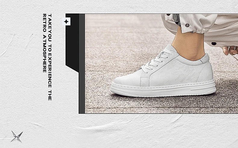 Breathable Outdoor Elevator Sneakers Men Shoes PU Leather Height Increasing Casual Shoes Walking Footwear Men Lift Sports Shoes