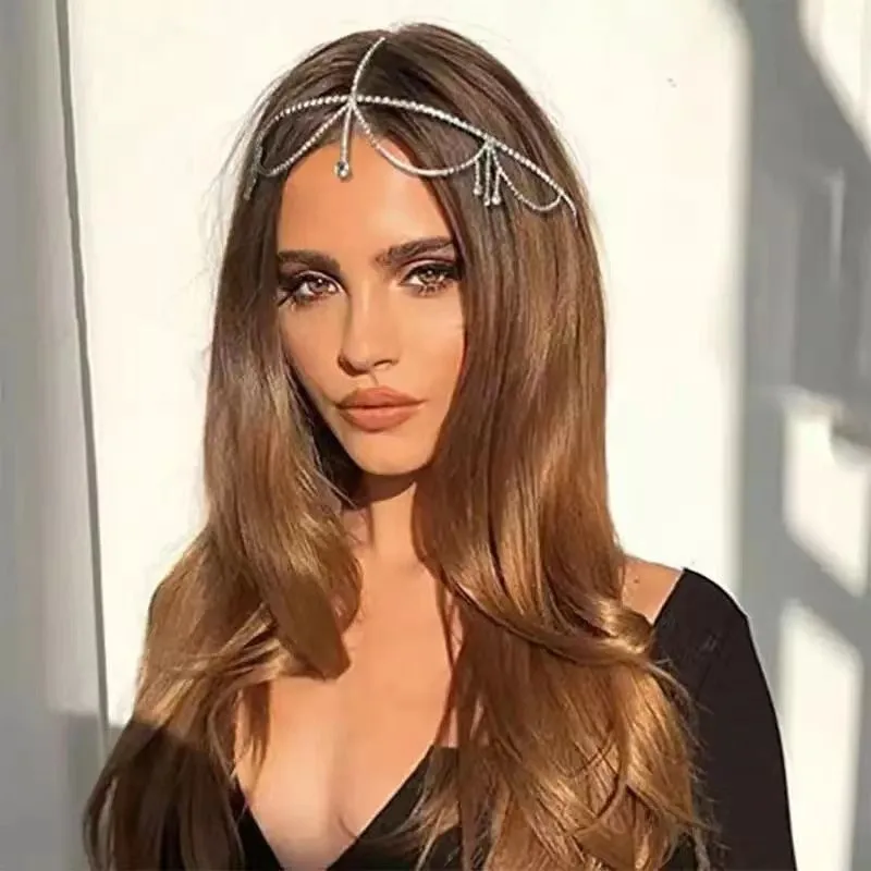 Fashion Rhinestone Multi-layer Headchain Fringe Hair Headpiece