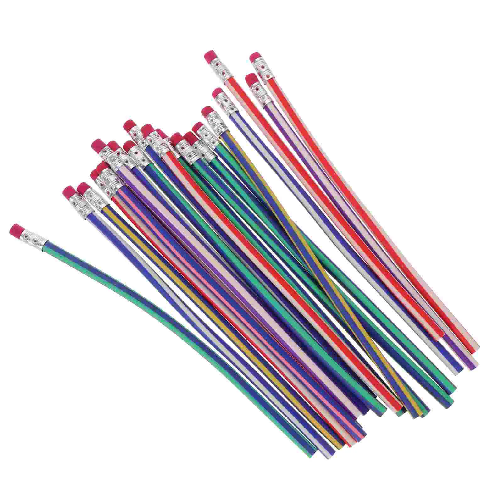 20 Pcs Constantly Folding Pencil Tensile Student Supplies Flexible Pencils for Pvc School Prizes Bendable Writing