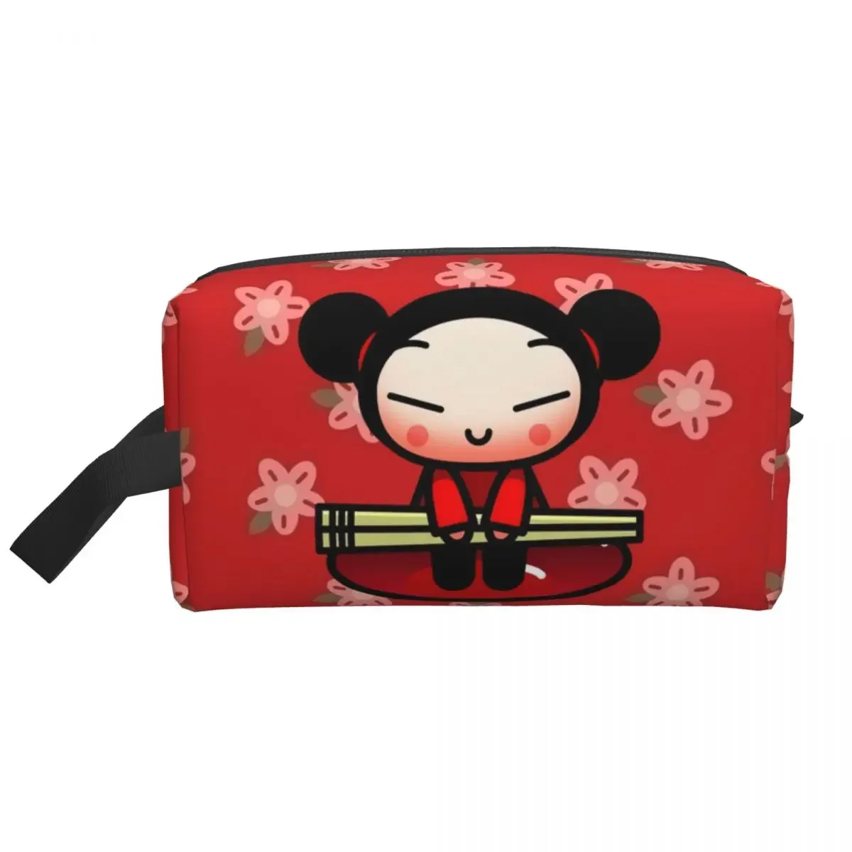 Custom Cartoon Anima Pucca Toiletry Bag Women Cosmetic Makeup Organizer Lady Beauty Storage Dopp Kit Case