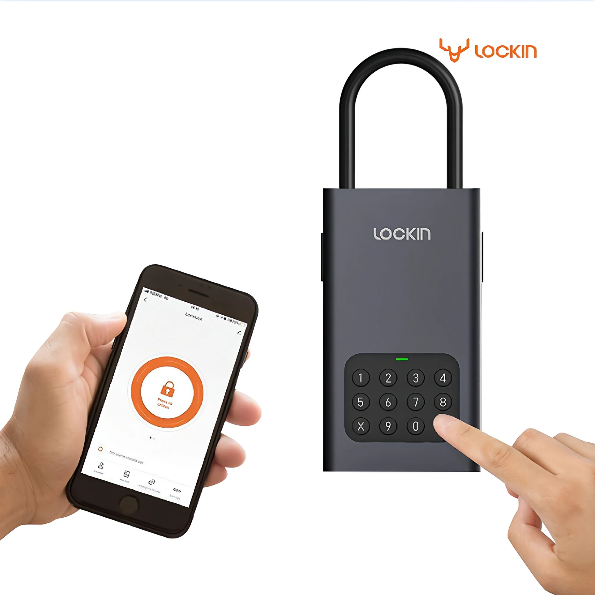 Сейф для ключей Lockin Tuya, умный сейф с Wi-Fi паролем, водонепроницаемый Сейф из сплава, с дистанционным управлением через Bluetooth
