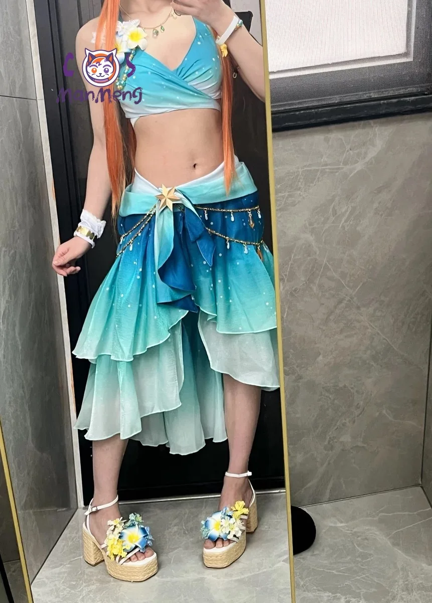 

Anime Pretty Derby Silence Suzuka Cosplay Costume Halloween Christmas Role Playing Party Woman Sexy Blue Elegance swimsuit