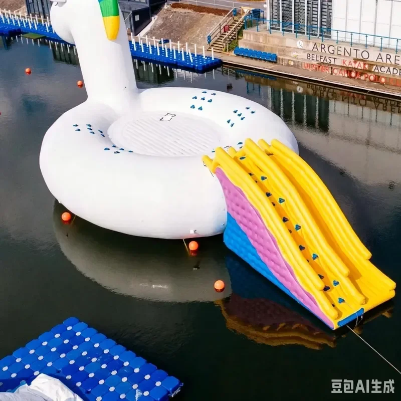 Giant Inflatable Water Unicorn Slide Children Playground Equipmentt Water Towing Sports for Sale