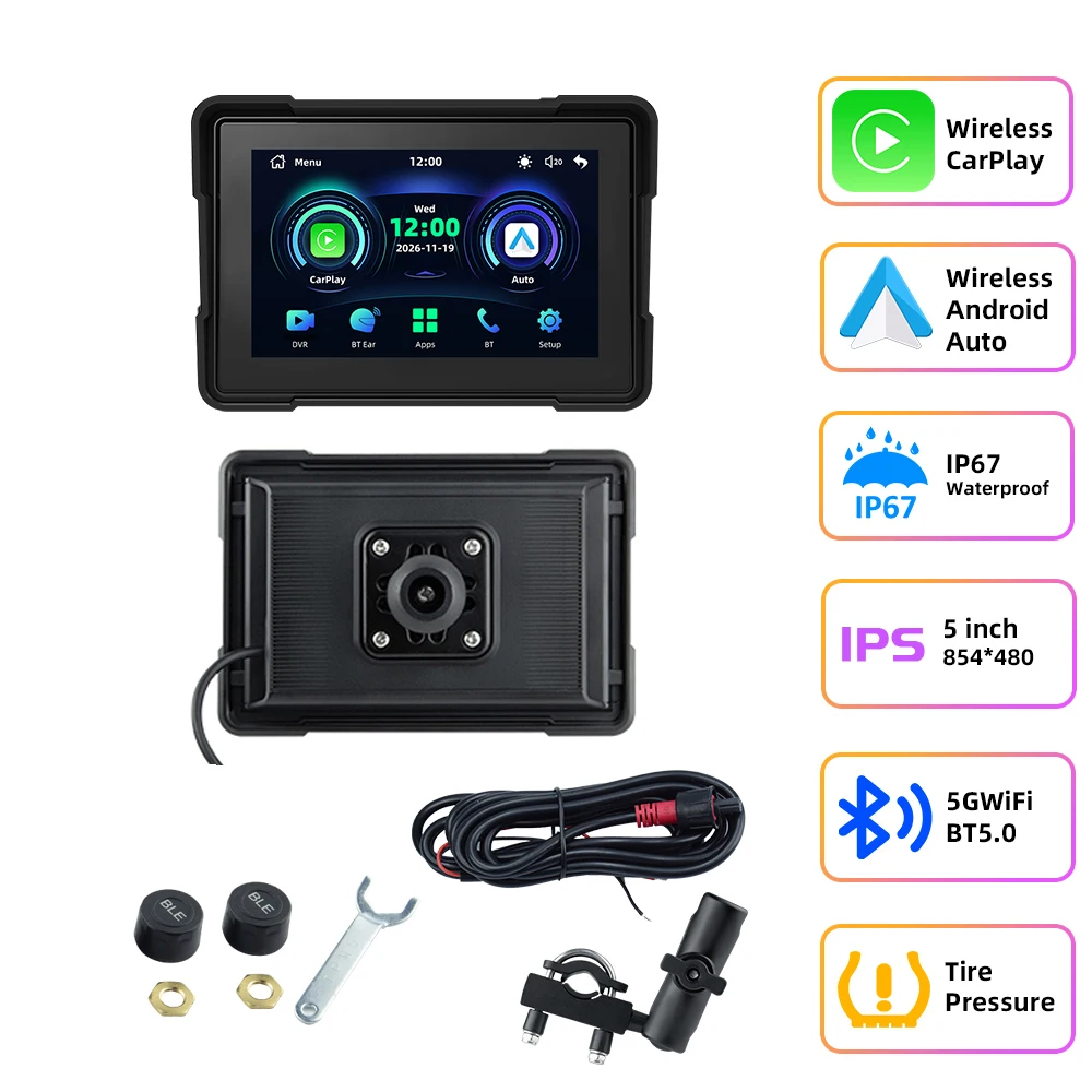 EKIY M16C 5'' Navigation Motorcycle Waterproof Carplay Display