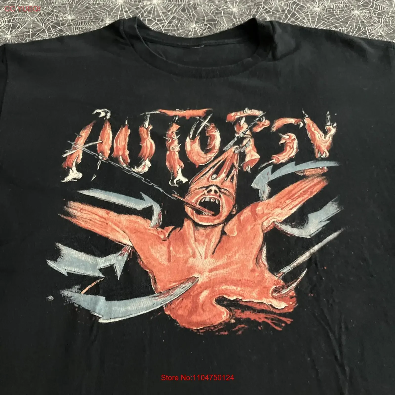 

Autopsy Severed Survival T Shirt Large Official Black Metal Thrash 2 sided vintage Washed Casual Versatile
