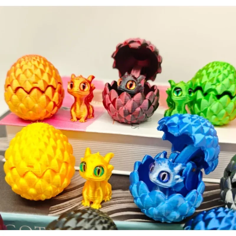 "3D-Printed Dragon Egg - Unique Collectible Toy, Colorful Home Decor & Creatives Gift for Fantasy Lovers"