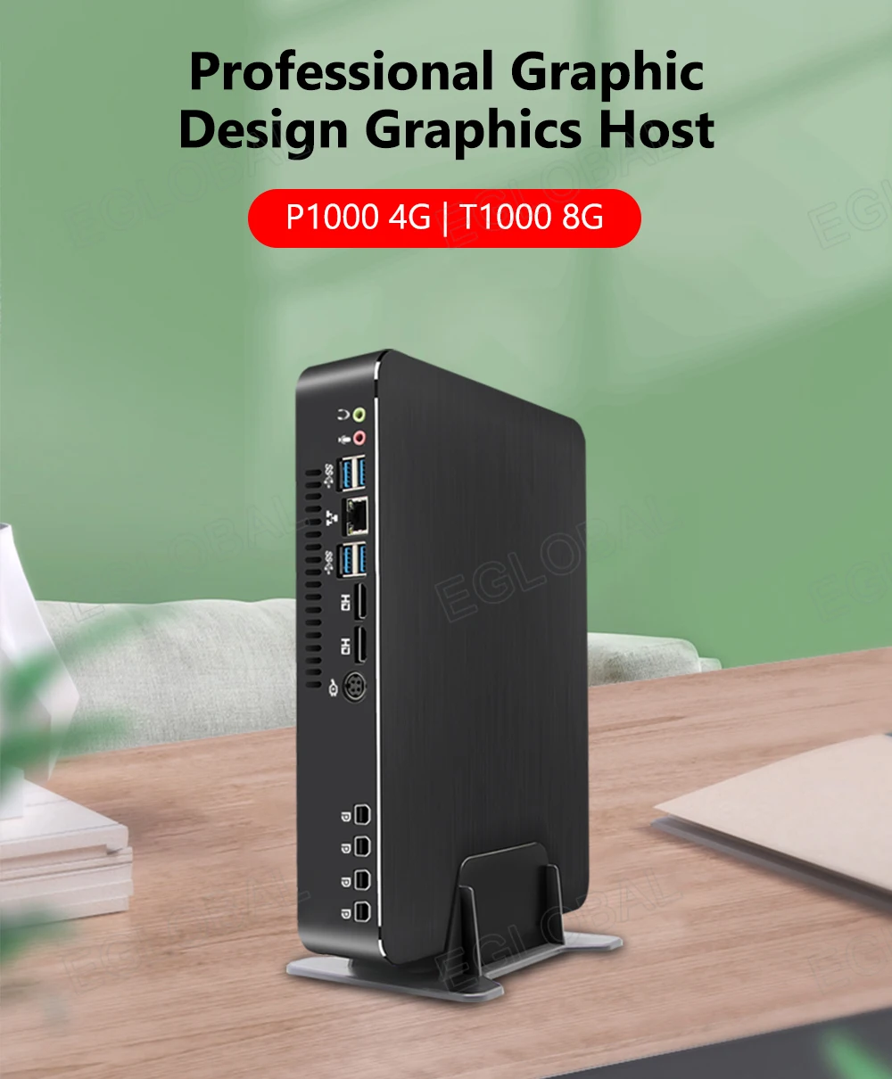 Настольный мини-ПК EGLOBAL Game I5 10400F I7 10700F с специальной графикой P1000 4G для моделирования редактирования видео