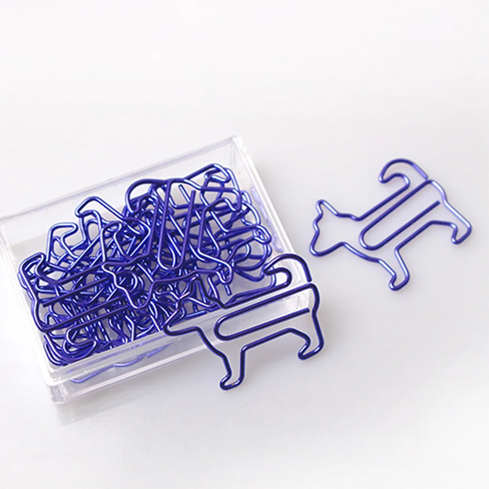 12 Pcs Bookmark Folder Metal Cartoon Clip Coloful Paper Clips 55x4x2cm Mini Binders Dog
